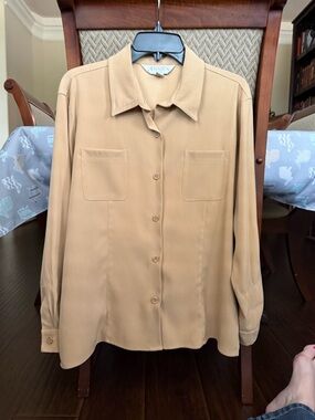 Casual Corner Annex Petite Camel/Tan Blouse